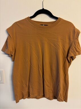 100% cotton 7 For All Mankind Short Sleeve Crewneck Tee - Camel Brown